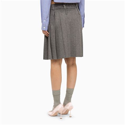 miu miu grey skirt set